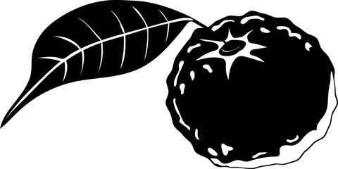 Yuzu fruit silhouette