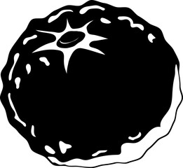 Yuzu fruit silhouette