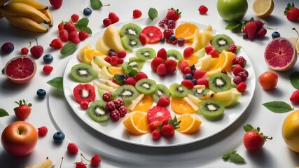 Generative AI. Background pattern fruit 