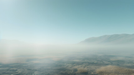 Naklejka premium Mountain Top Clouds: Clouds hovering and clinging to the tops of mountains, creating a majestic and ethereal effect