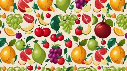 Generative AI. Background pattern fruit 
