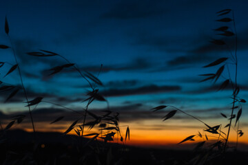 Magnificent sunset colors , scene of serene beauty.