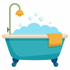 bathtub clipart cartoon Illustration drawing