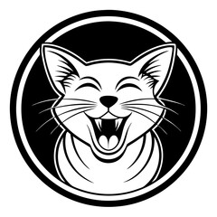 A CAT head logo icon vector illustration.
