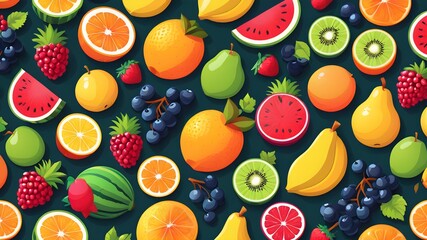 Generative AI. Background pattern fruit 