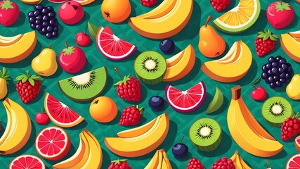 Generative AI. Background pattern fruit 