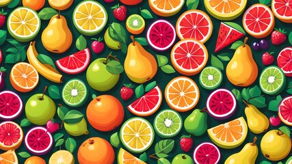Generative AI. Background pattern fruit 