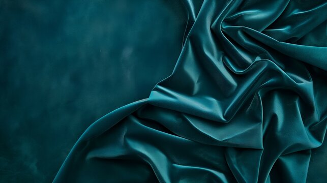 Teal Fabric Texture Background