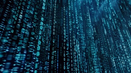 Obraz premium In this animation, the words CTO, chief technology officer, and text design are shaped like the matrix code in the computer, changing from zero to one digits, representing abstract technology.