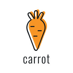 Carrot icon. Carrot infographic. Minimalistic carrot illustration. Carrot symbol.