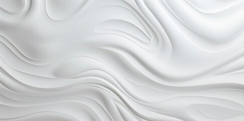 Abstract White 3D Wavy Background