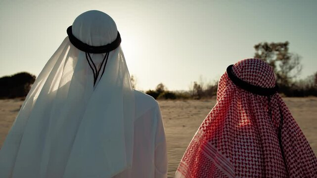 Two Sheiks Looking At The Sun