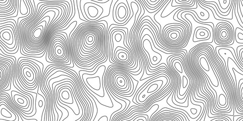 Abstract topographic contours map background. Topographic map and landscape terrain texture grid. Modern design with White background with topographic wavy pattern design. Black-white background.