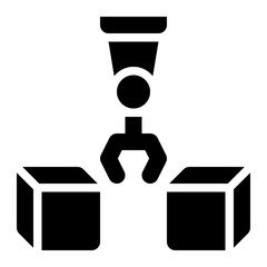 industry, industrial, factory, manufacturing, product, logistics glyph solid icon