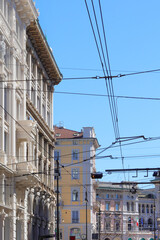 historical buildings in the downtown of milan italy