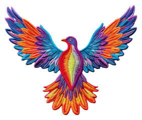 Obraz premium PNG Dove embroidery pattern animal.