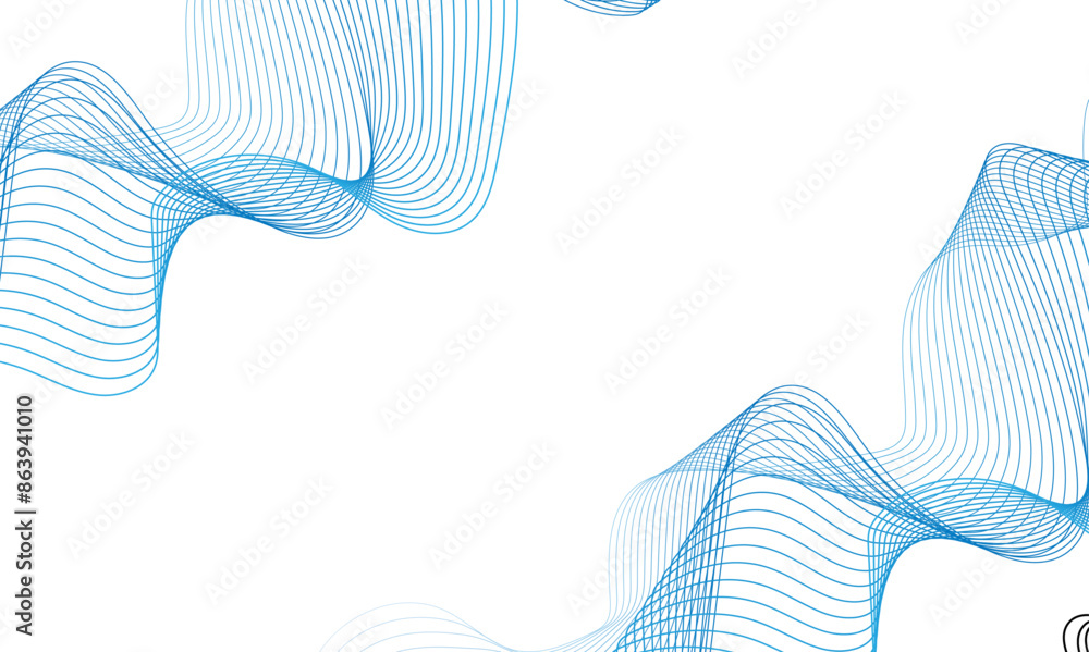 Aufkleber abstract color wave line vector technology design banner with flowing gradient wave line background.