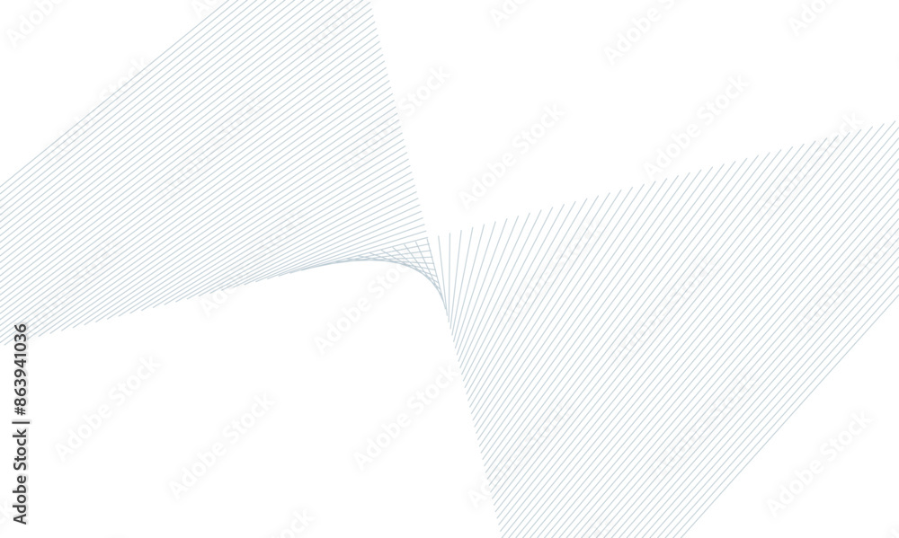 Aufkleber abstract whit and grey wave line vector technology design banner with flowing gradient wave line bac