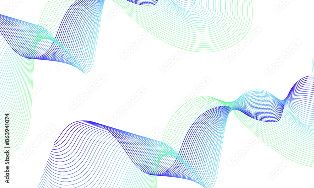 Aufkleber abstract color wave line vector technology design banner with flowing gradient wave line background.