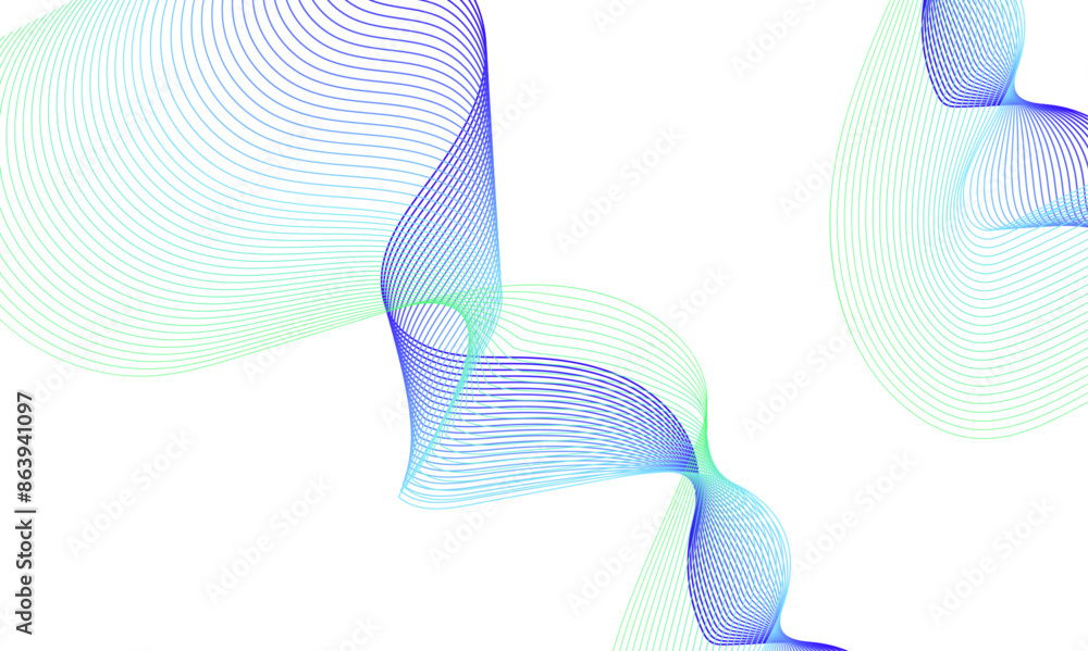 Aufkleber abstract color wave line vector technology design banner with flowing gradient wave line background.