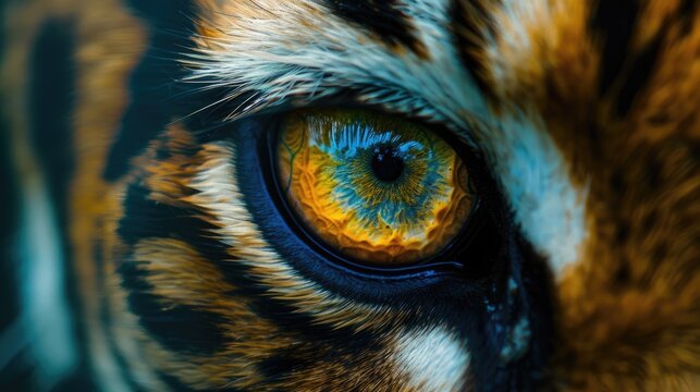 close up of an eye tigr