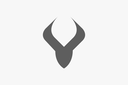 Illustration vector graphic of antelope head silhouette. Good for logo