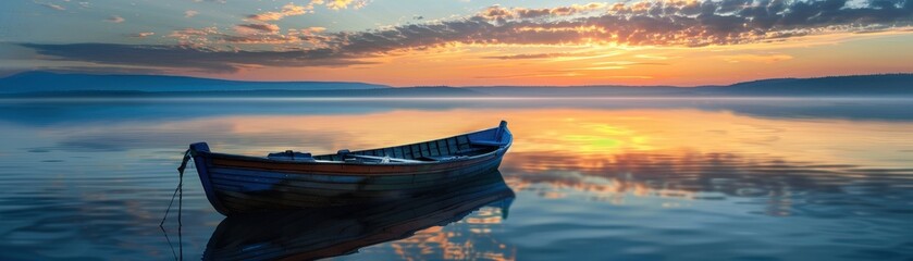 Solitude on the Lake at Sunrise