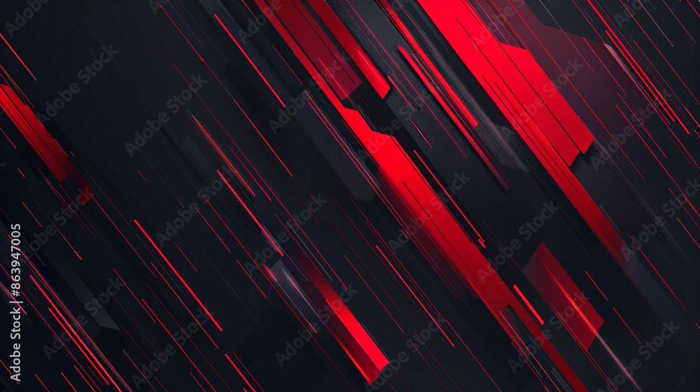 Poster abstract black, red background with diagonal square lines design. elegant black background with shin