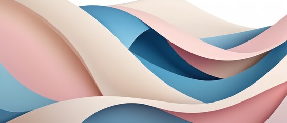 Abstract colorful wavy background texture with pink, blue, cream, and white colors. Perfect for website banner, graphic design, print, or social media.