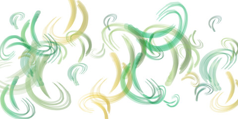 green fresh tea leaves isolated on white background