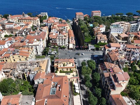 Piazza Tasso this is the central public square of Sorrento. Italy