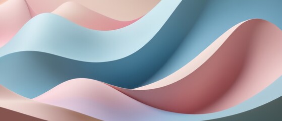 Abstract colorful wavy background texture with pink, blue, cream, and white colors. Perfect for website banner, graphic design, print, or social media.