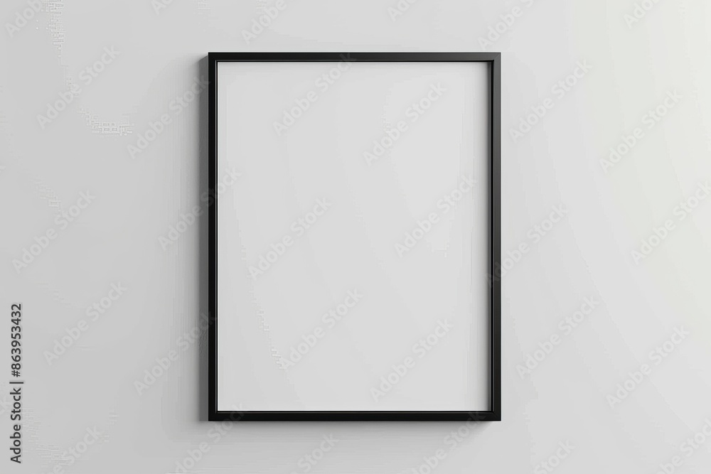 Poster mockup of an isolated 3d rendering of a clean modern clean minimalist a4 size paper landscape achiev
