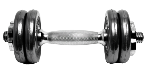 Dumbbell isolated on transparent or white background 