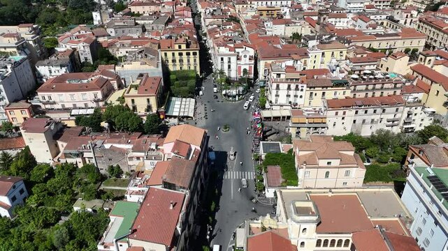 Piazza Tasso is the central public square of Sorrento named after the poet Torquato Tasso this southern italian city in the Provence of Naples. Italy