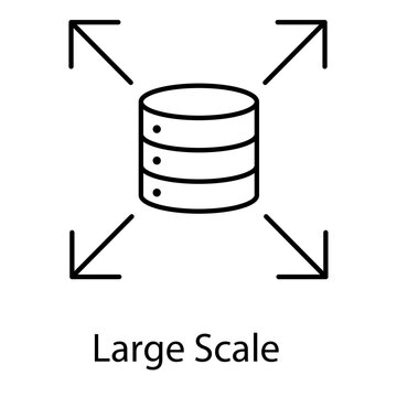 Large Scale icon, Architecting for Large Scale Best Practices and Strategies, Scaling Systems Techniques for Large-Scale Data Management icon