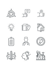 Airplane, Big data, Businessman, Column chart, DigiByte, Doctor, set icons vector illustration