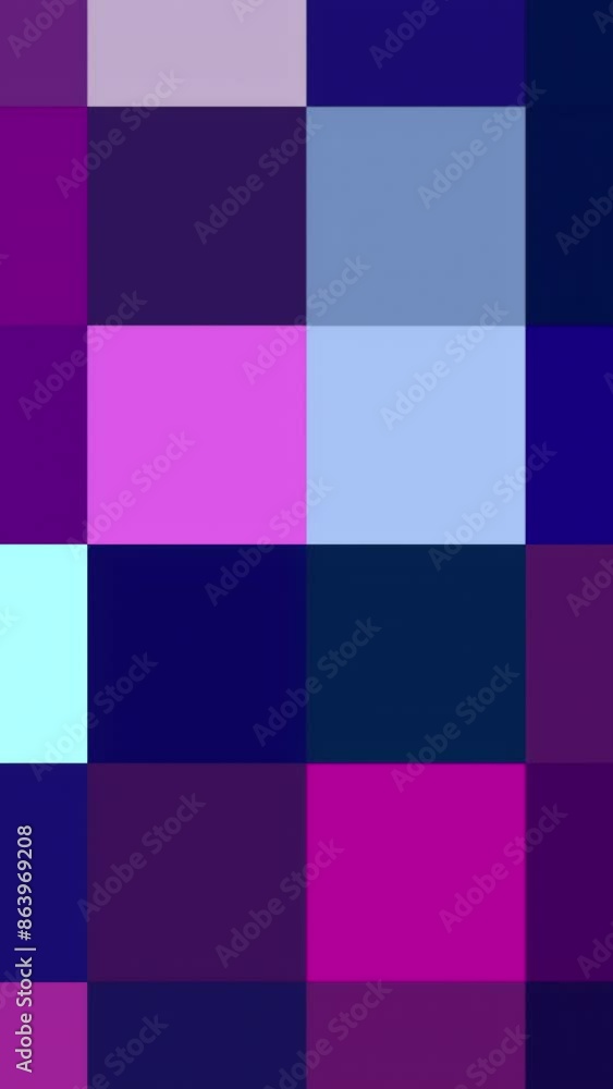Poster squares in abstraction. motion. purple and red in abstraction are blurred in pixels that shimmer wit
