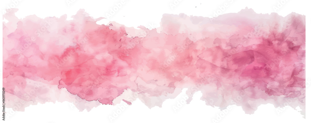 Aufkleber on a white background, this banner has a soft transition from pink to white.