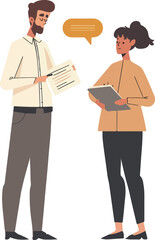 Colleagues Discussing Work