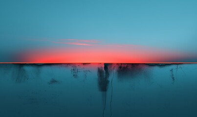 Abstract Futuristic Digital Explosion in Red and Blue Hues with Particle Effects and Light Streaks on a Dark Background for Technology and Innovation Concepts