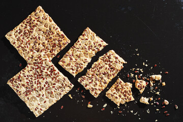 Cookies with sesame, sunflower and flax seeds