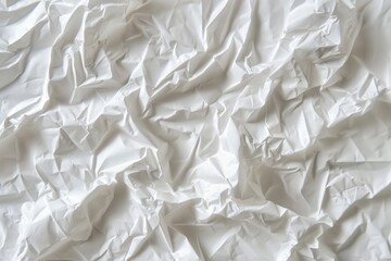 Obraz premium Crumpled White Paper Texture Background