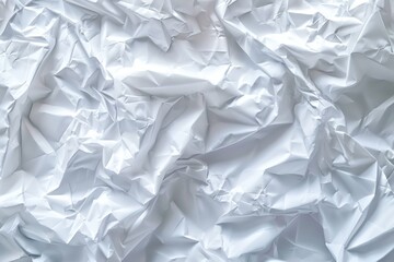 Obraz premium Crumpled white paper background texture