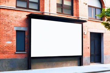 Outdoor Poster frame Mockup with copy space ready for your design or mock up text. Blank billboard on the street, isolated, place for your text