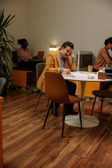People working in the modern office