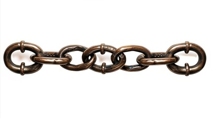 "Link by Link: Photo of a Chain on a White Background"