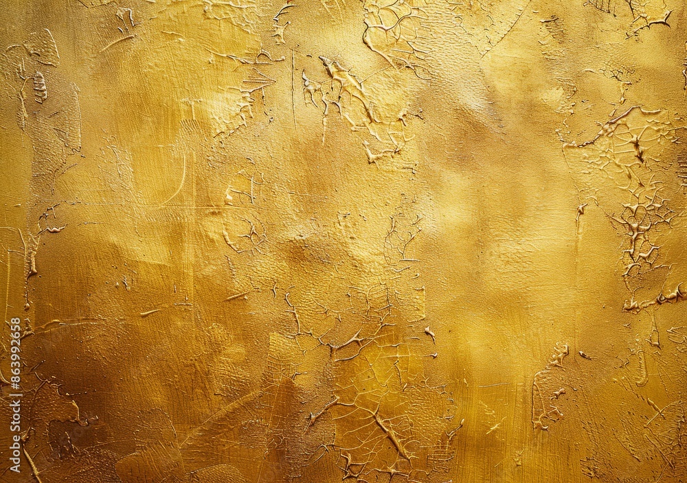 Poster golden textured background with abstract patterns - a close-up of a golden textured surface with abs