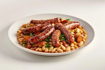 French Cassoulet with Duck Confit and Pork Sausages