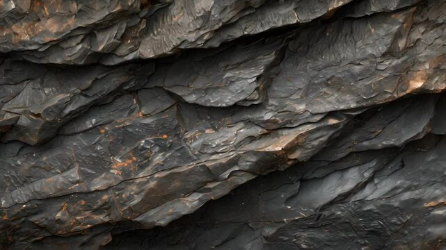 Jagged edges and sharp creases creating a rugged texture.
